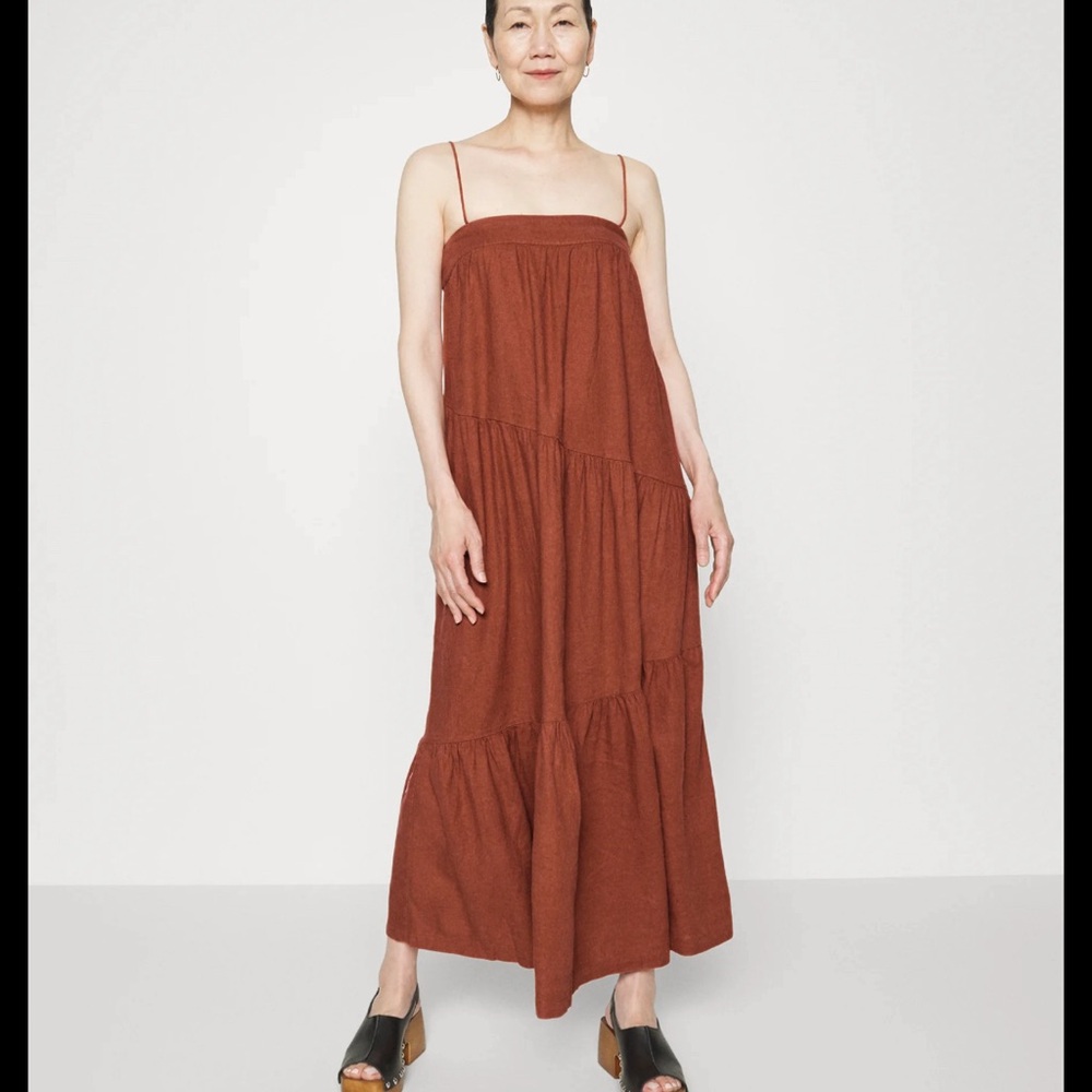 Abercrombie Brown Tiered Maxi Dress